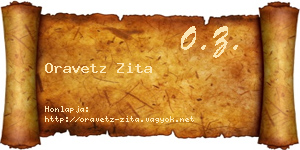 Oravetz Zita névjegykártya